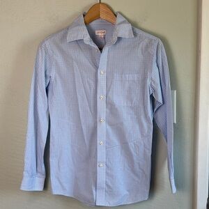 Bundle 2 for $30! Cat & Jack Light Blue Windowpane Button-Down Shirt Boy 12